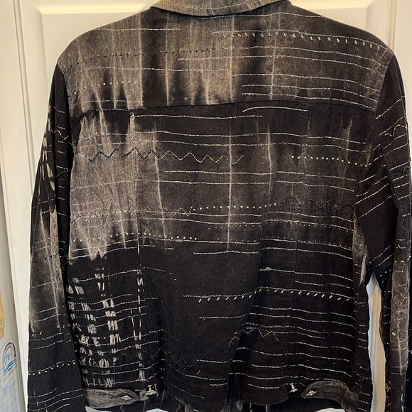 Chicos Black Embroidery Jacket with Metallic threading Size 1=8/10 Medium - Picture 4 of 11